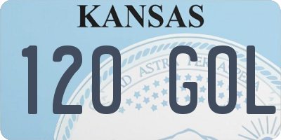 KS license plate 120GOL