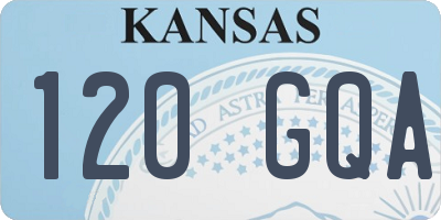 KS license plate 120GQA