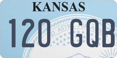 KS license plate 120GQB