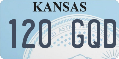 KS license plate 120GQD
