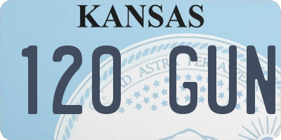KS license plate 120GUN