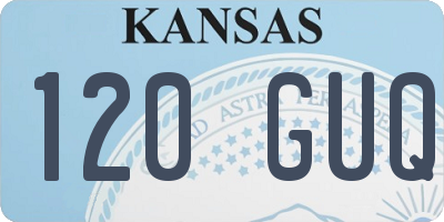 KS license plate 120GUQ