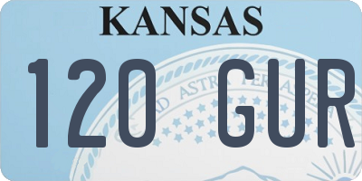 KS license plate 120GUR