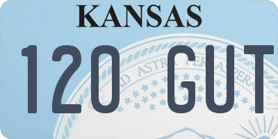 KS license plate 120GUT