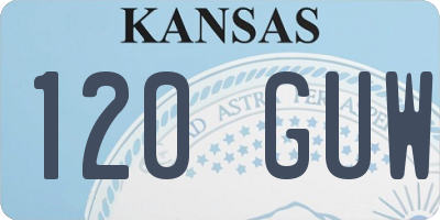 KS license plate 120GUW