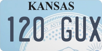 KS license plate 120GUX