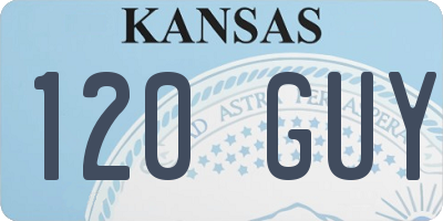 KS license plate 120GUY