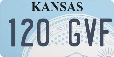 KS license plate 120GVF
