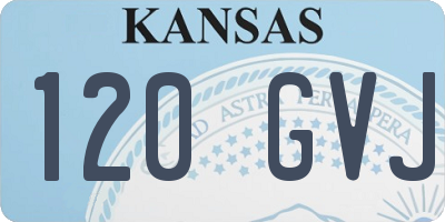 KS license plate 120GVJ