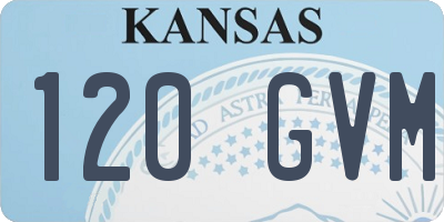 KS license plate 120GVM