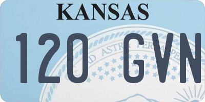 KS license plate 120GVN
