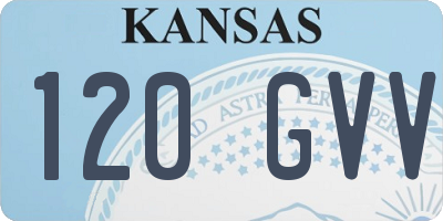 KS license plate 120GVV