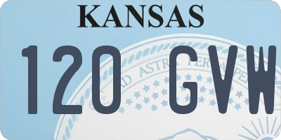 KS license plate 120GVW