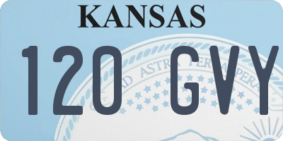 KS license plate 120GVY