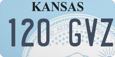 KS license plate 120GVZ