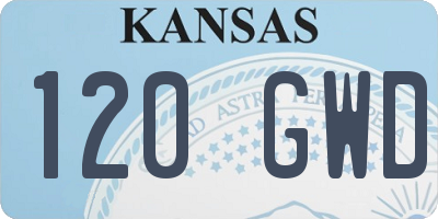 KS license plate 120GWD