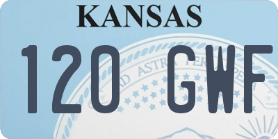 KS license plate 120GWF