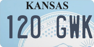 KS license plate 120GWK