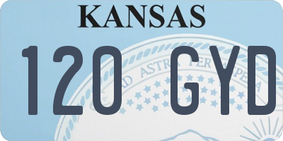 KS license plate 120GYD