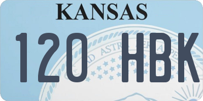 KS license plate 120HBK