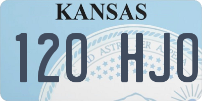 KS license plate 120HJO