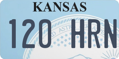 KS license plate 120HRN