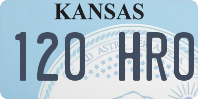 KS license plate 120HRO