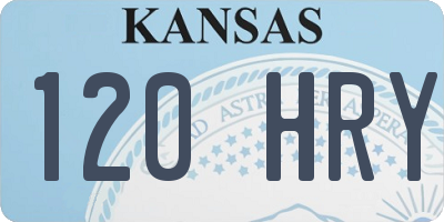 KS license plate 120HRY