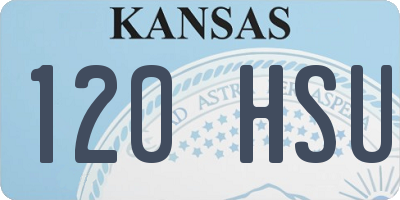KS license plate 120HSU