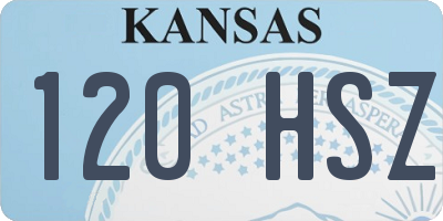 KS license plate 120HSZ