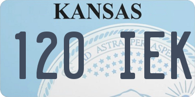 KS license plate 120IEK