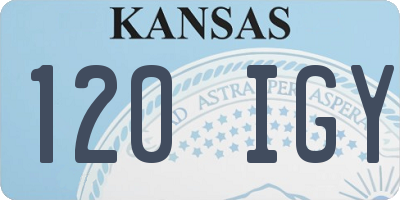 KS license plate 120IGY