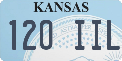 KS license plate 120IIL