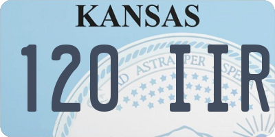 KS license plate 120IIR