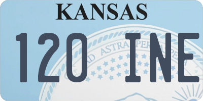 KS license plate 120INE