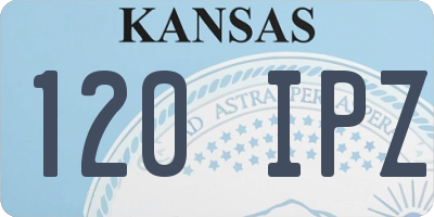 KS license plate 120IPZ