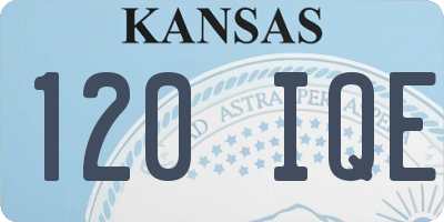 KS license plate 120IQE