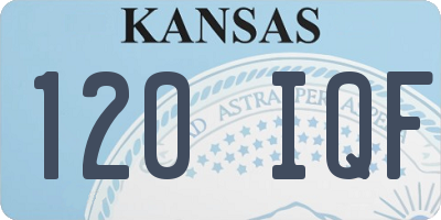 KS license plate 120IQF