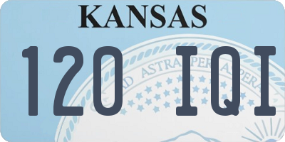 KS license plate 120IQI