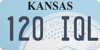 KS license plate 120IQL