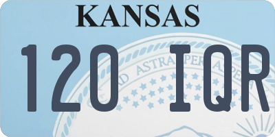KS license plate 120IQR