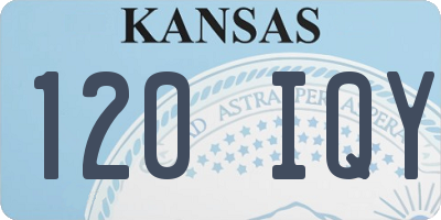 KS license plate 120IQY