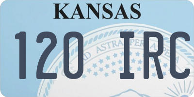 KS license plate 120IRC