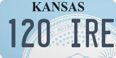 KS license plate 120IRE