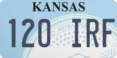 KS license plate 120IRF