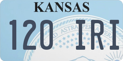 KS license plate 120IRI