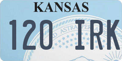 KS license plate 120IRK