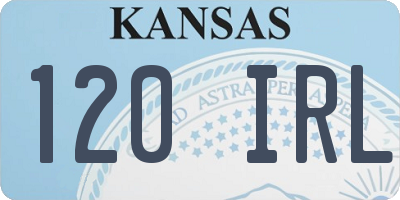 KS license plate 120IRL