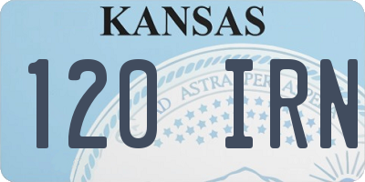 KS license plate 120IRN