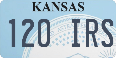 KS license plate 120IRS